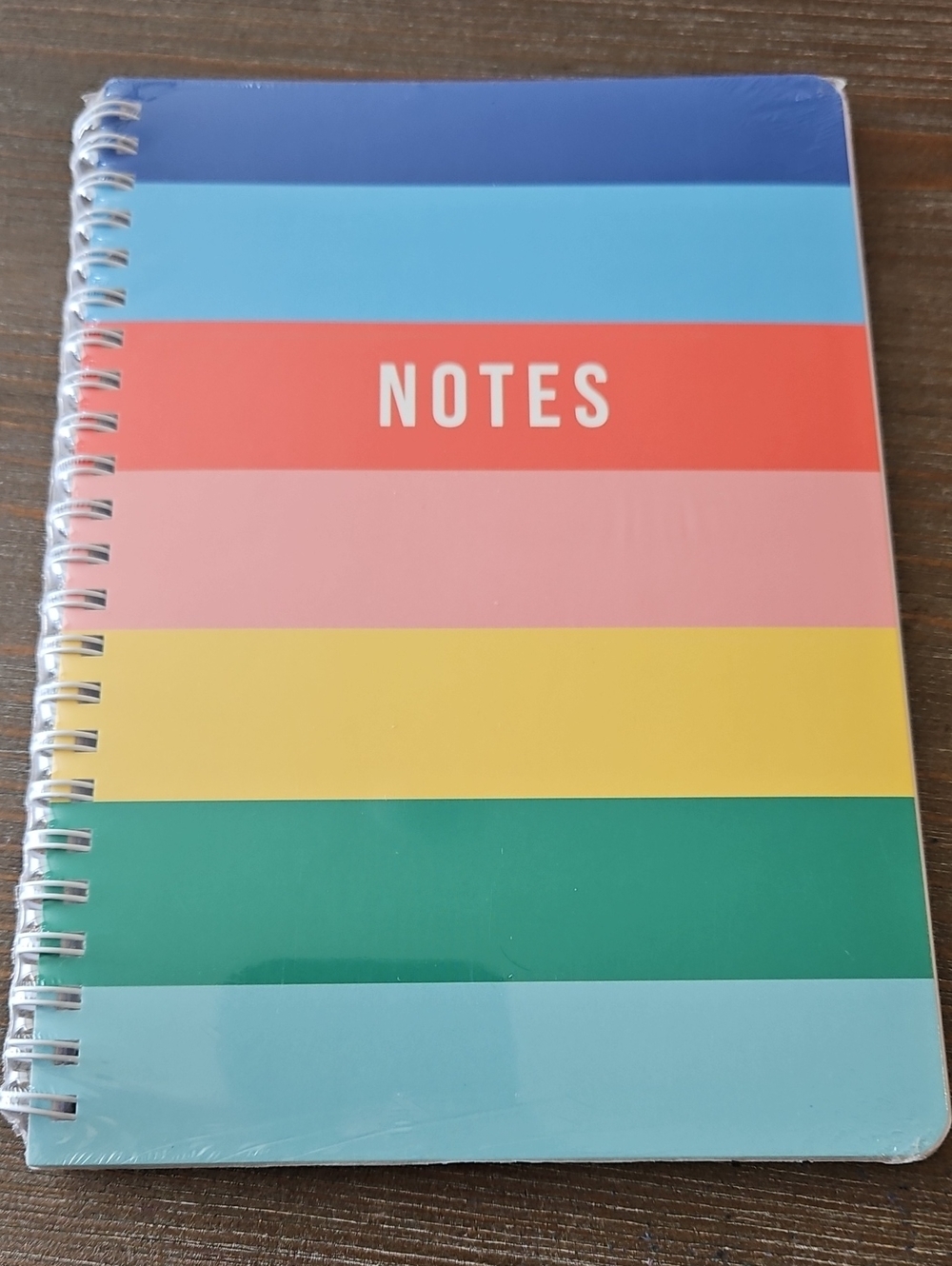 Hallmark Striped Spiral Notebook Multicolor New